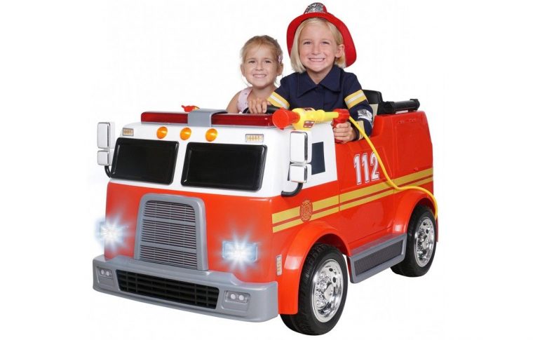 Mini Camion De Pompier Électrique Pour Enfant 2 Places 24V – Decome Store destiné Jeux Enfant Camion