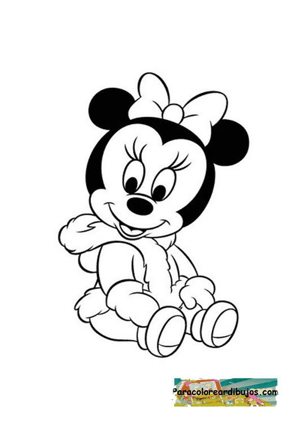 Miniemousebebeparacolorear (595×842)  Coloriage Mickey à Coloriage Bebe Mickey 