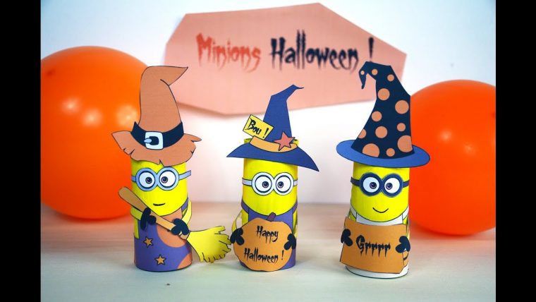 Minions D'Halloween – Activité Manuelle – Bricolage Enfant – Carton De destiné Halloween Activités Primaire