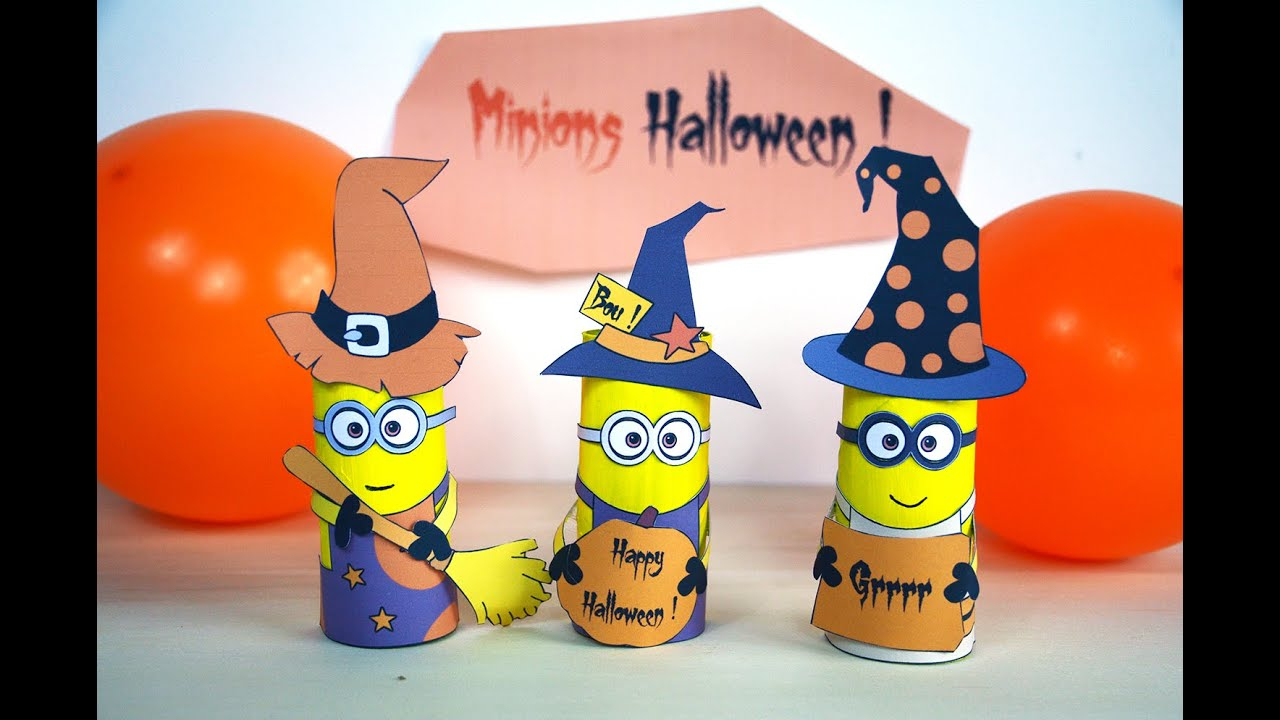 Minions D'Halloween - Activité Manuelle - Bricolage Enfant - Carton De destiné Halloween Activités Primaire