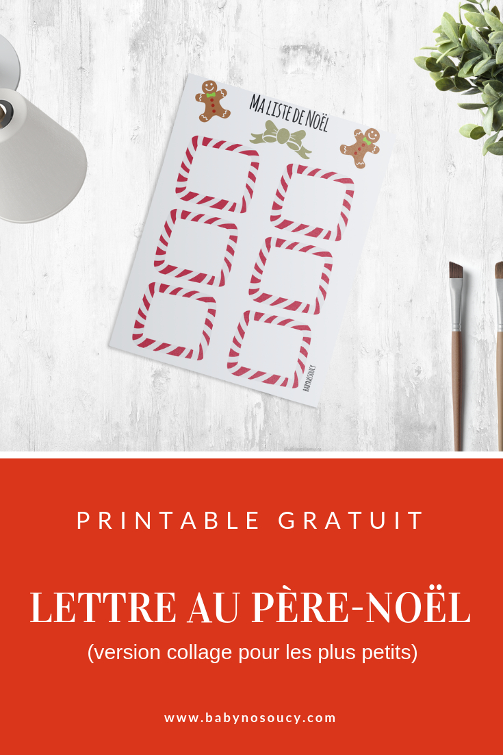 Modèle De Lettre Pour Le Père Noël Imprimable, Ici En Version Liste concernant Modele De Pere Noel A Imprimer 
