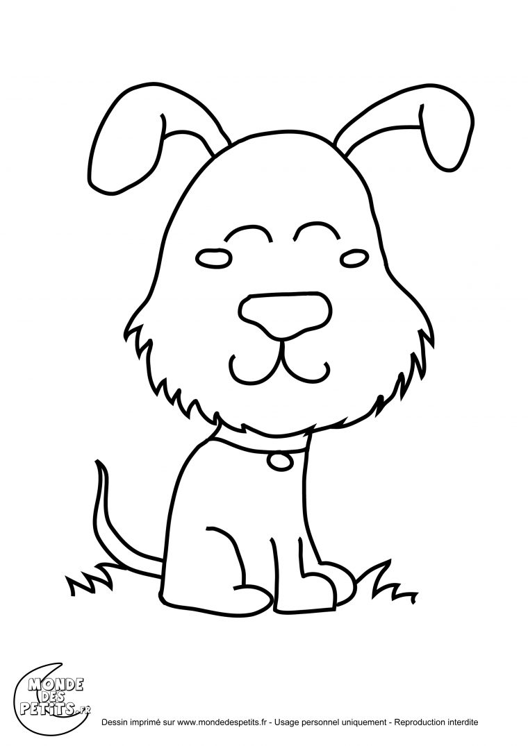 Monde Des Petits – Coloriages À Imprimer pour Coloriage Chien