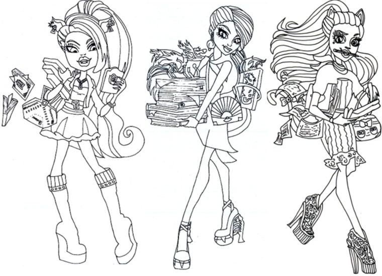 Monster-High-Coloring-Page-Collection   Bestappsforkids concernant Coloriages Monster High