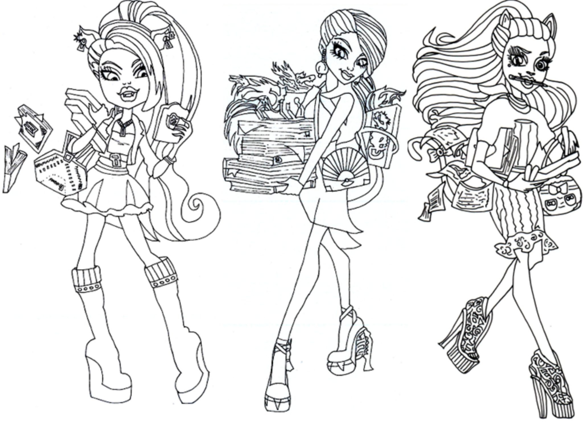 Monster-High-Coloring-Page-Collection   Bestappsforkids concernant Coloriages Monster High 