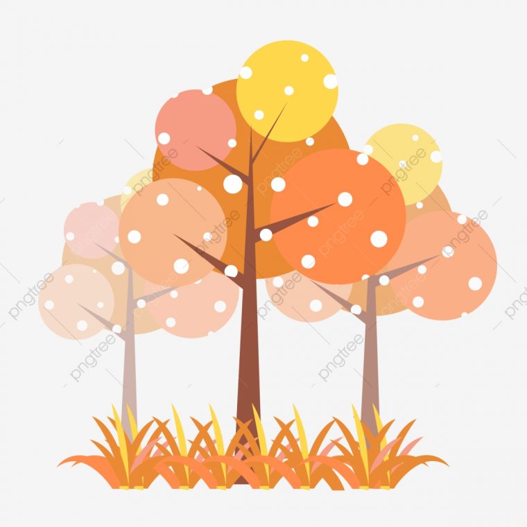 Motif Décoratif De Style Simple Dessin Animé Arbre Automne, Arbre encequiconcerne Arbre D Automne Dessin