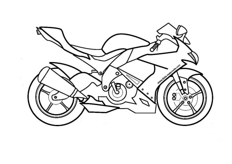 Moto À Colorier  Coloriage Moto, Dessin Moto, Dessin Gratuit destiné Moto Cross Coloriage