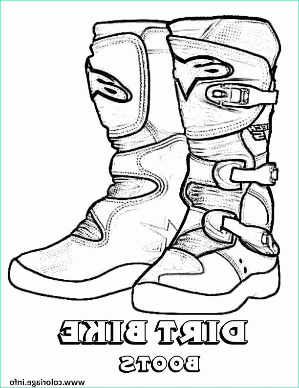 Moto Cross Coloriage Luxe Image Coloriage Motocross Bottes Dessin destiné Bottes Coloriage