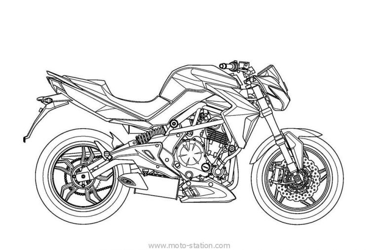 Moto Kawasaki Dessin tout Dessin De Moto