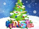 Noël Avec Boîtes À Cadeaux, Sapin, Cadeaux Sur La Neige, Illustration concernant Image Sapin De Noel Gratuit