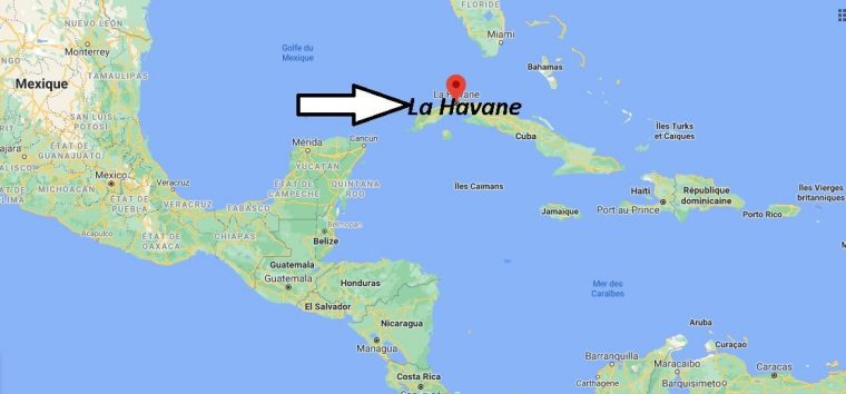 Où Se Trouve La Havane? Où Se Situe La Havane  Où Se Trouve avec Carte De Cuba À Imprimer