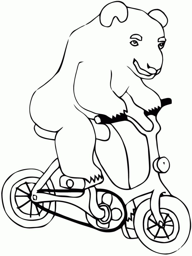 Ours À Vélo – Coloriages Cirque – Coloriages Pour Enfants pour Cirque Coloriage