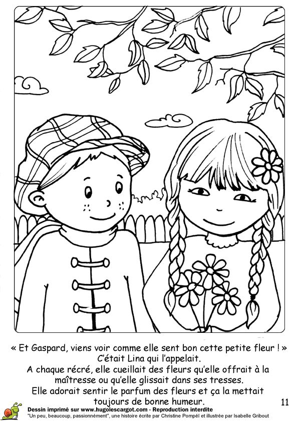 , Page 12 Sur 19 Sur Hugolescargot  Histoire Enfant, Dessin A avec Je Veux Colorier 