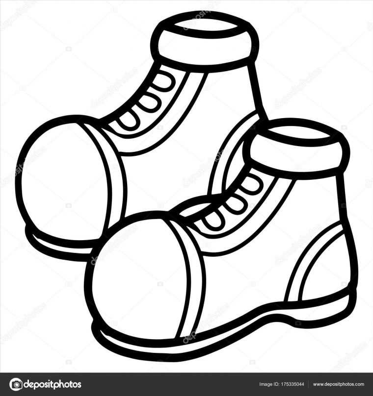 Paire De Bottes Et De Souliers Pour Le Coloriage — Image Vectorielle à Bottes Coloriage