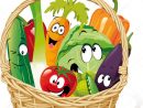 Panier Plein De Légumes Personnage Dessin Animé - Dessin Vectoriel intérieur Panier De Fruits Dessin