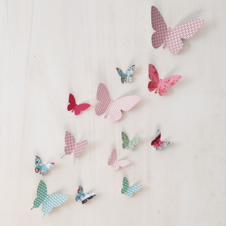 Papillons En Papier, Libelules Aussi, Fleurs,  Papillon En Papier, Diy avec Dessin De Papillon Sur Une Fleur