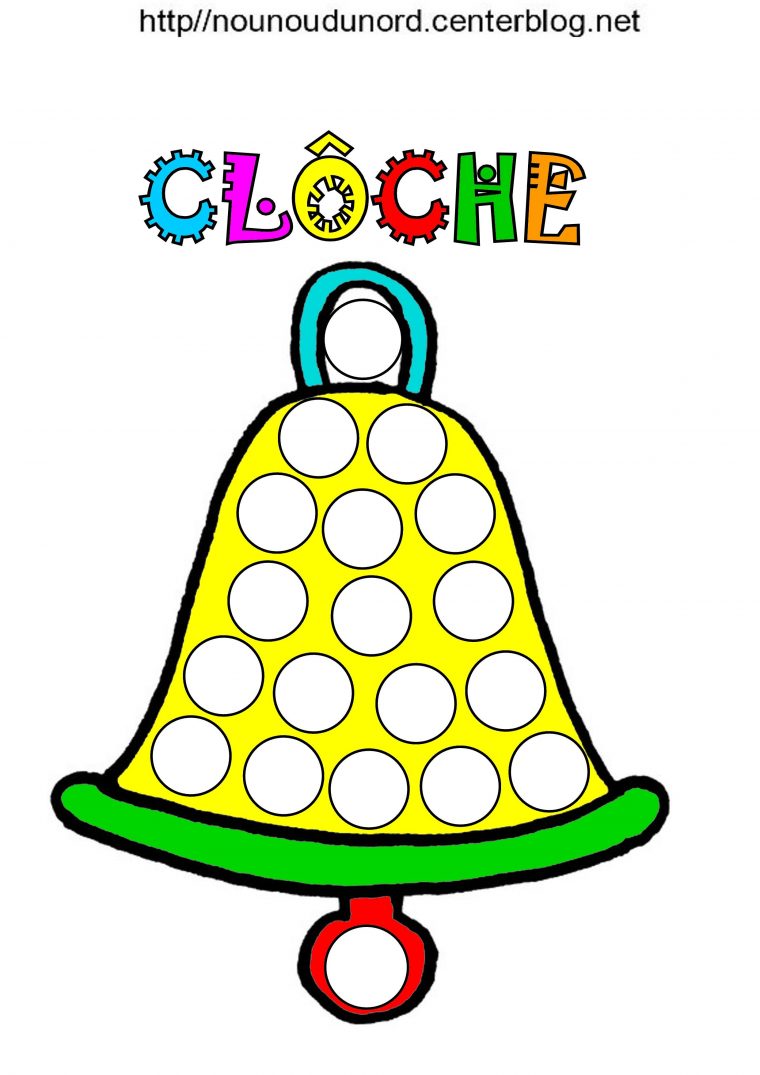 Pâques La Cloche Multicolore À Gommettes  Coloriage Paques, Coloriage destiné Dessin Cloche