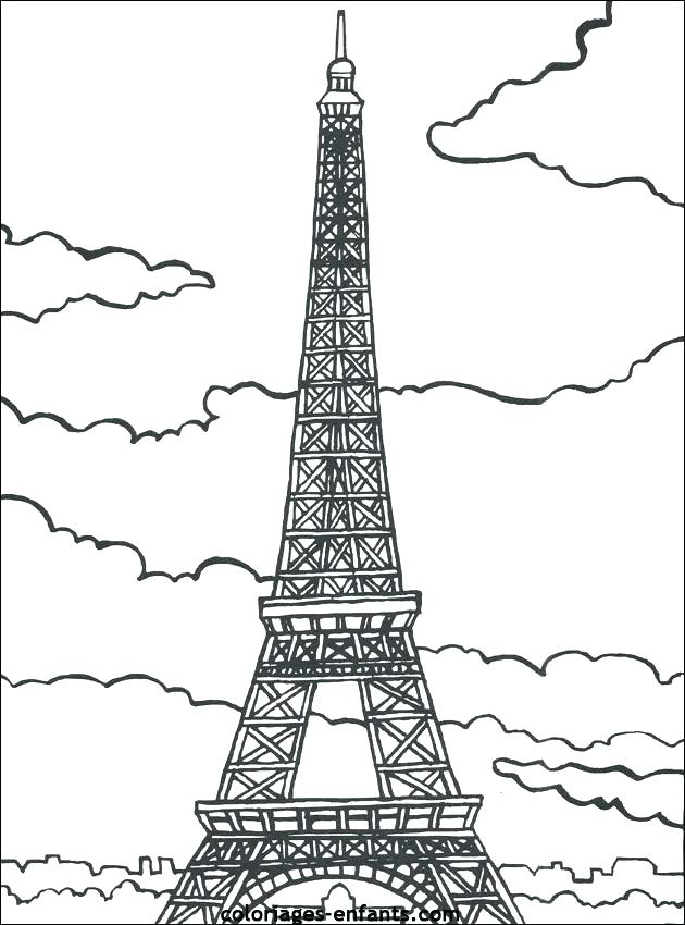 Paris Eiffel Tower Drawing Easy At Getdrawings  Free Download tout Coloriage Tour Eiffel À Imprimer 