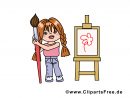 Peintre Dessin - Petite Fille Cliparts À Télécharger - Enfants Dessin dedans Dessin Pour Enfant