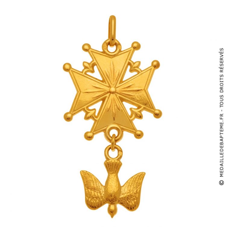 Pendentif Croix Egyptienne (Or Jaune) tout Symbole Bapteme Religieux