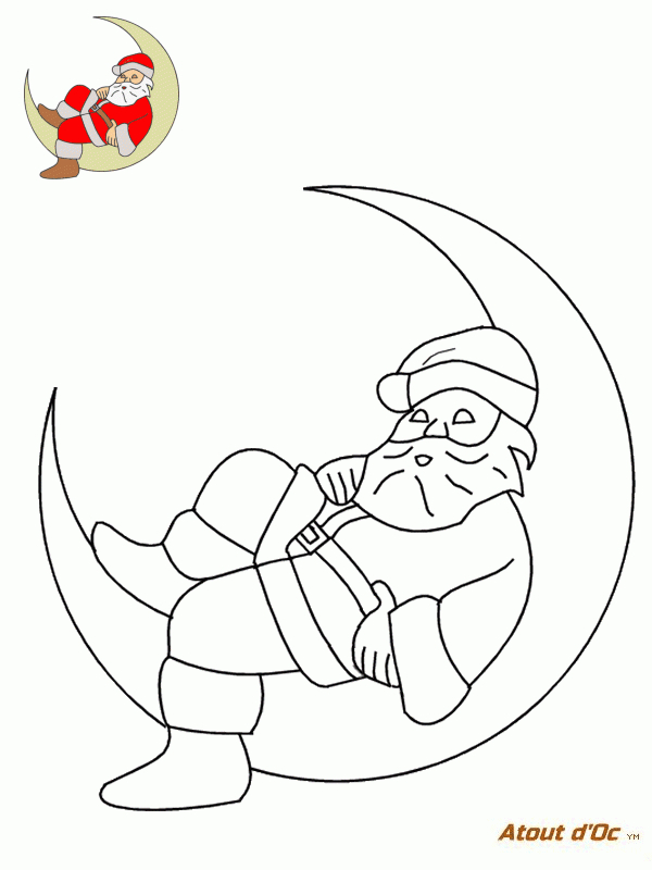 Pere Noel  Coloriage, Pere Noel, Coloriage Noel encequiconcerne Dessin Père Noel 