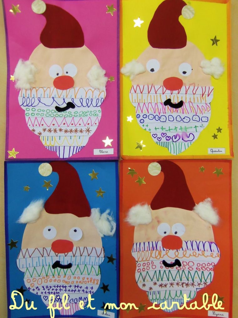 Père Noël Et Graphisme  Carte Noel Maternelle, Activité Noel destiné Carte De Noel Cp