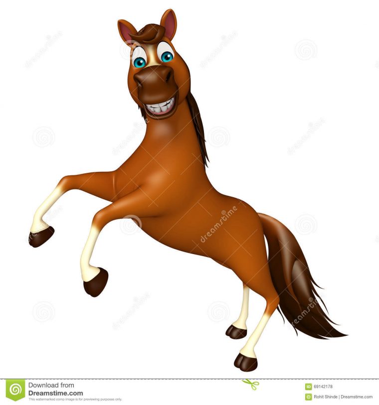 Personnage De Dessin Animé Sautant De Cheval Illustration Stock à Dessin Animé De Cheval