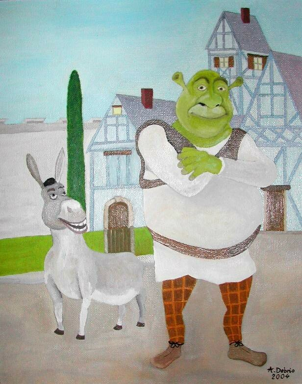 Personnages De Dessins Animés - Peintures De Flib destiné Dessin Animé De Shrek 