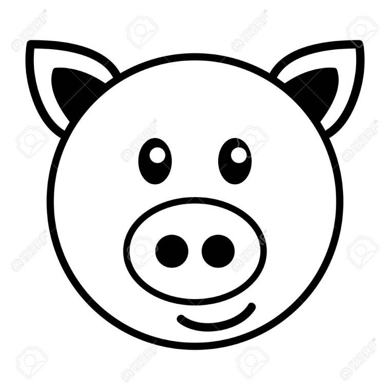 Pig Drawing Images At Getdrawings  Free For Personal Use Pig dedans Dessin Tete De Cochon