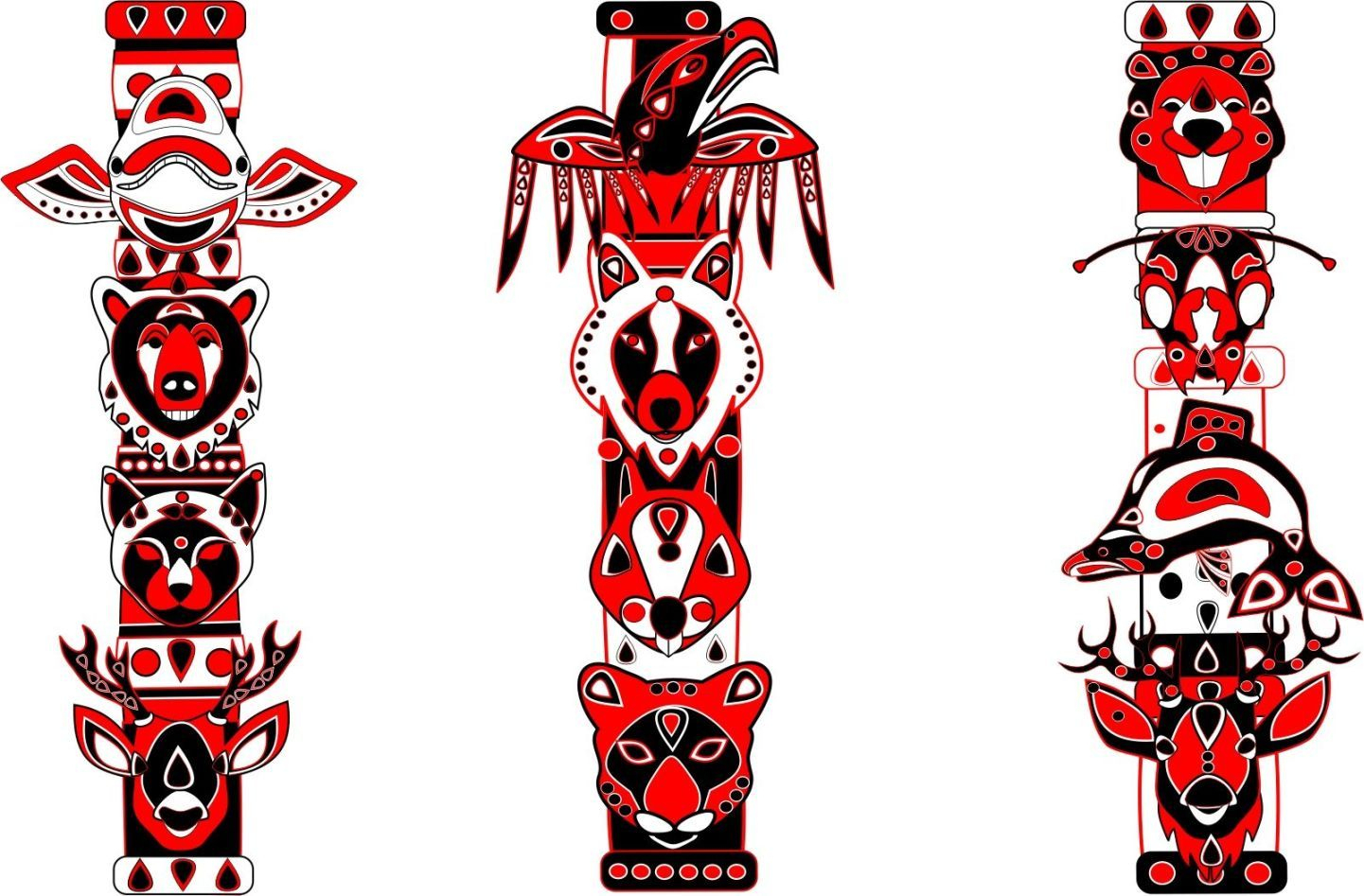 Pin By Kolcsar Zsolt On Creatures  Totem Pole Drawing, Totem Pole, Totem intérieur Totem Dessin