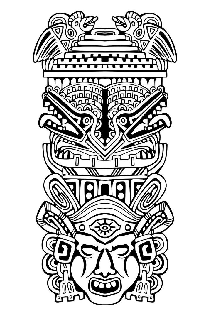 Pin By Nadia Labrousse On Totem  Inca Art, Mayan Art, Inca Tattoo destiné Totem Dessin
