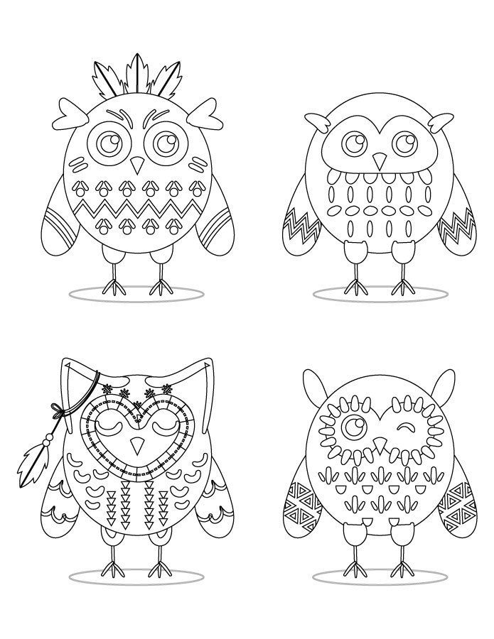 Pin On Coloriages De Hiboux Pour Adulte - Owl Adult Coloring Pages destiné Hiboux Coloriage