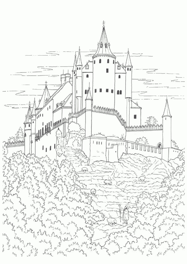 Pin On Coloriages serapportantà Coloriage Château Fort 