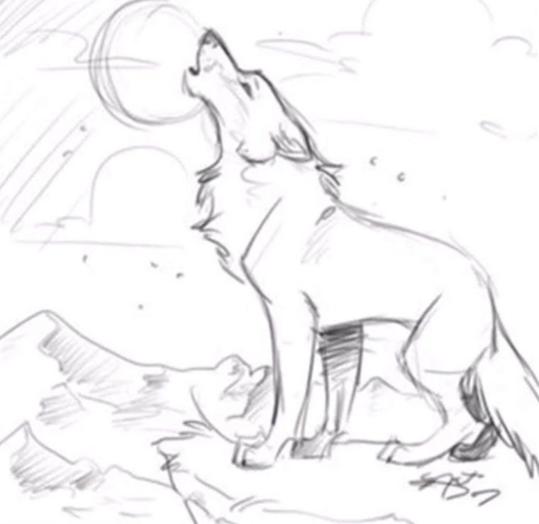 Pin On Dessins De Loups dedans Dessin Loup Facile