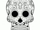 Pin Op Skull Coloring Dia De Los Muertos dedans Tete A Colorier