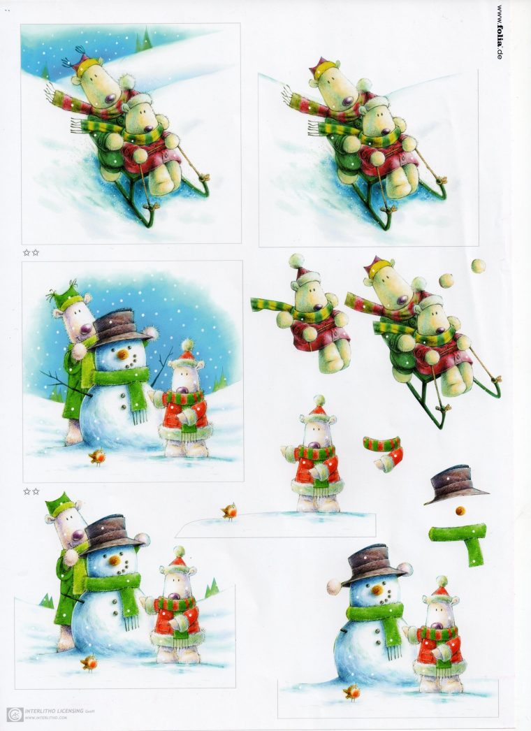 Planche 3D Noel serapportantà Cartes 3D A Imprimer Gratuit