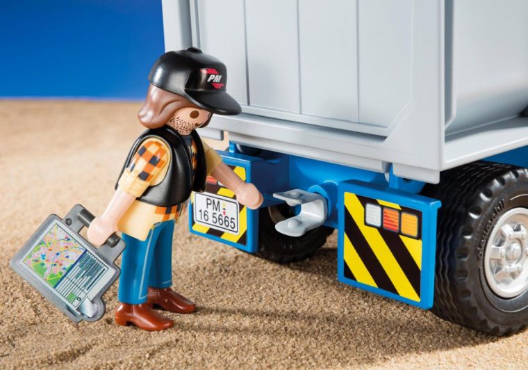 Playmobil City Action 5665 Pas Cher – Camion De Chantier Américain encequiconcerne Tractopelle Playmobil