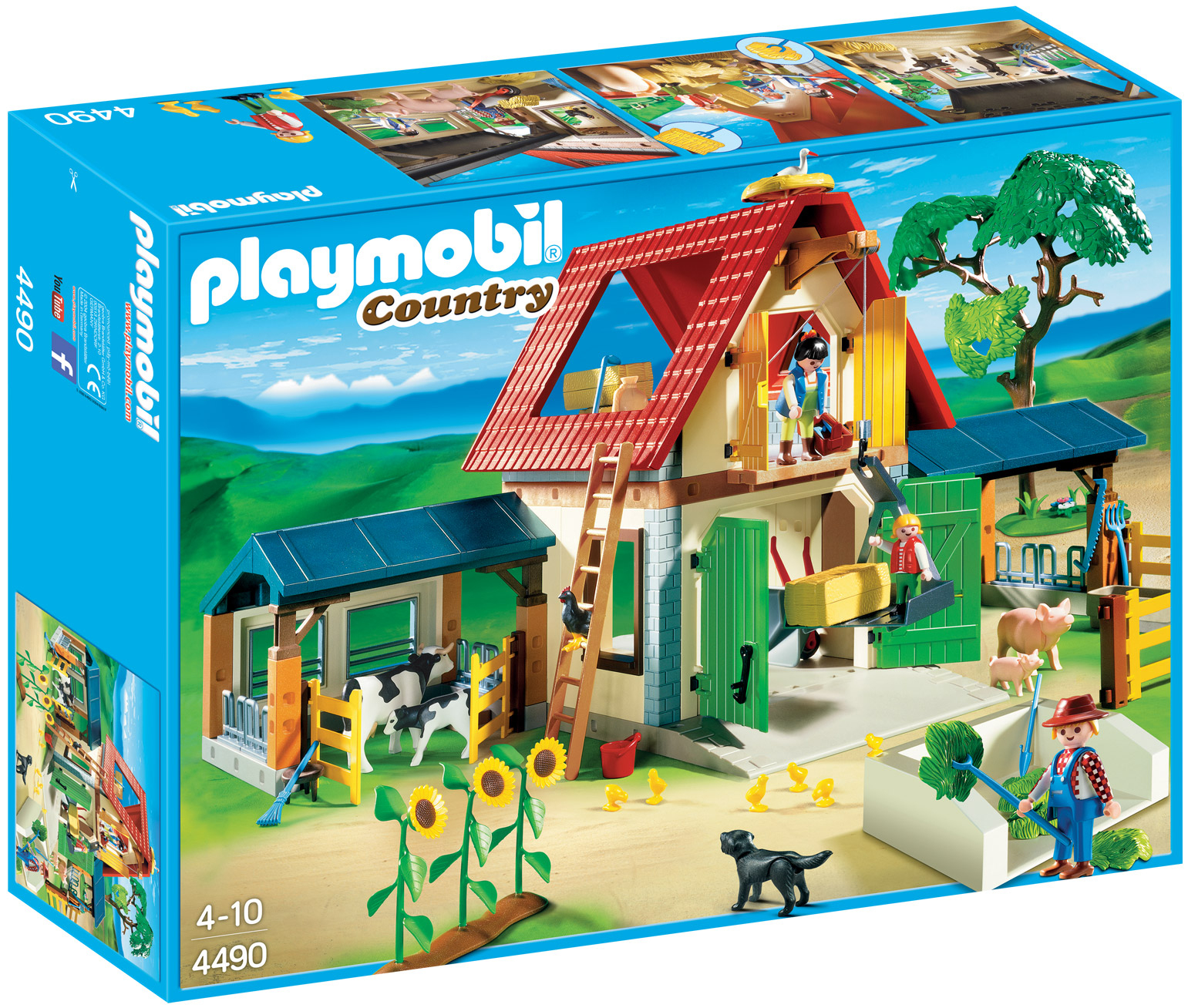 Playmobil Country 4490 Pas Cher - Ferme pour 3 À La Ferme 