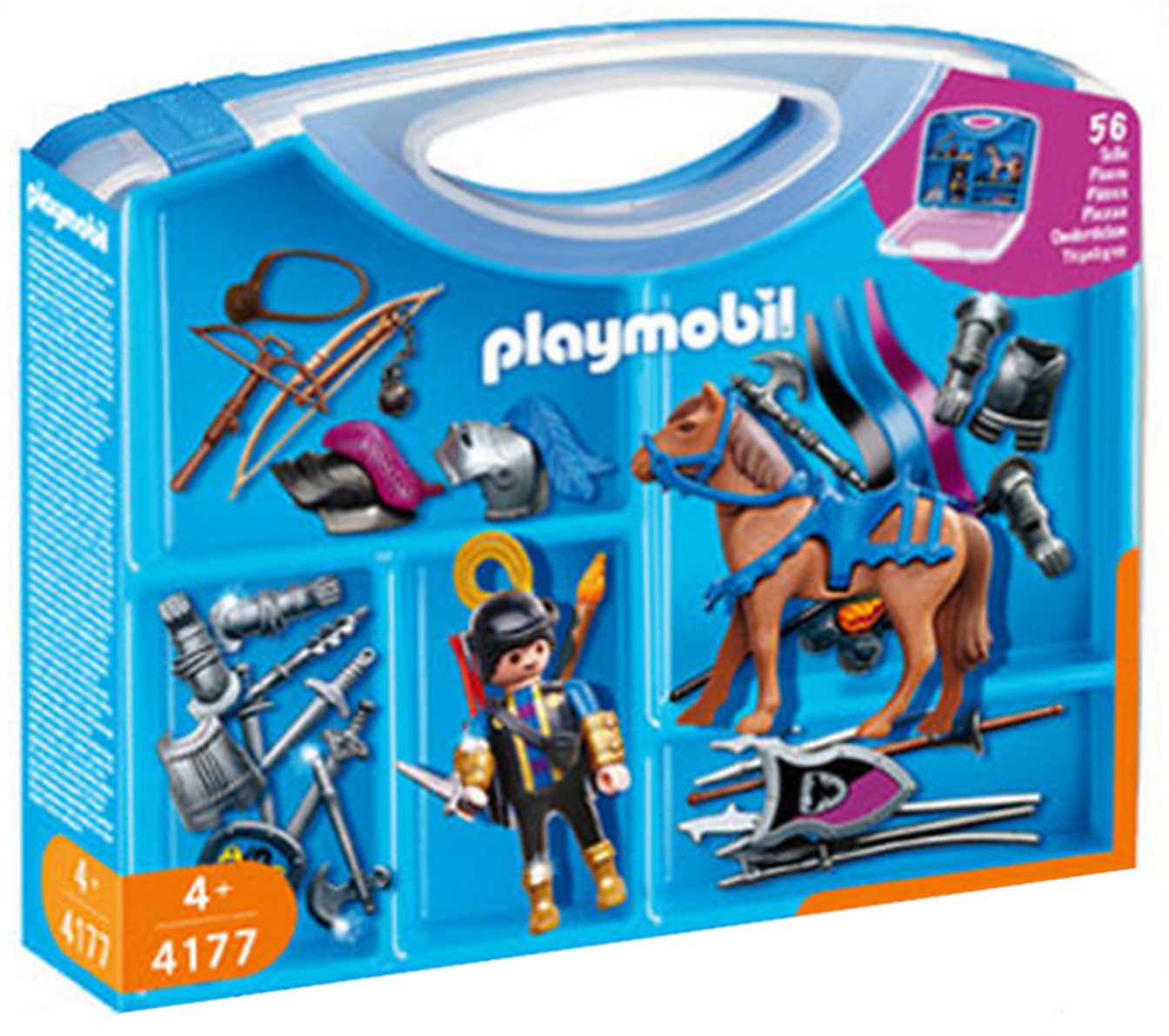 Playmobil Knights 4177 Pas Cher - Valisette Chevalier  Accessoires tout Playmobil Chevaliers 