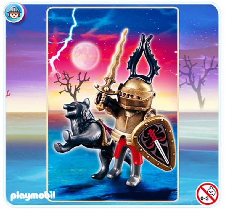 Playmobil Knights 4811 Pas Cher – Chef Des Chevaliers Des Loups intérieur Playmobil Chevalier Du Loup