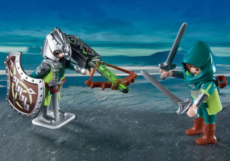 Playmobil Knights 4840 Pas Cher – Chevaliers Dragons Verts Et Catapulte à Video De Playmobil Chevalier