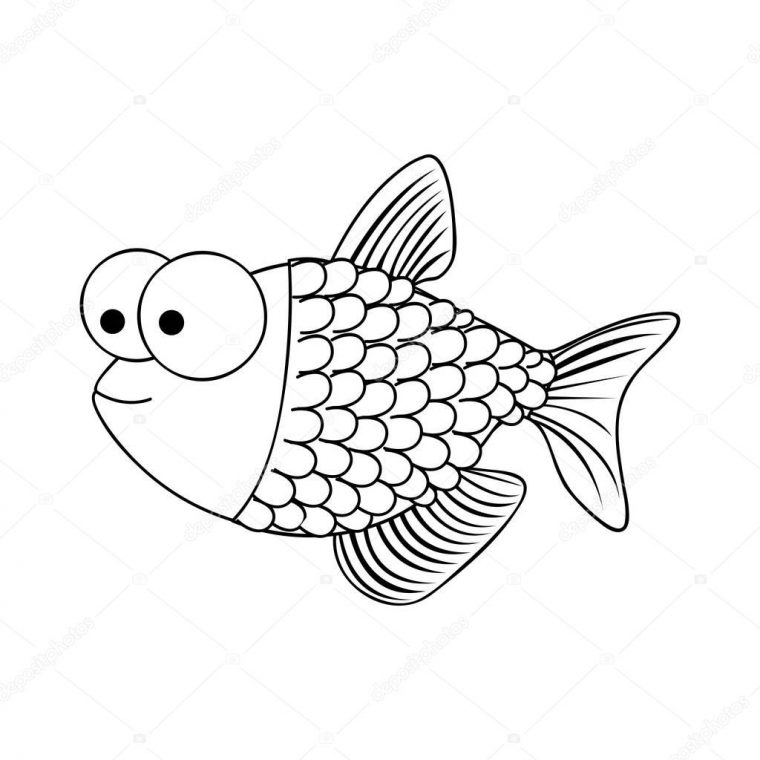 Poisson Dessin Animé Icône Image — Image Vectorielle Grgroupstock destiné Poisson Dessins