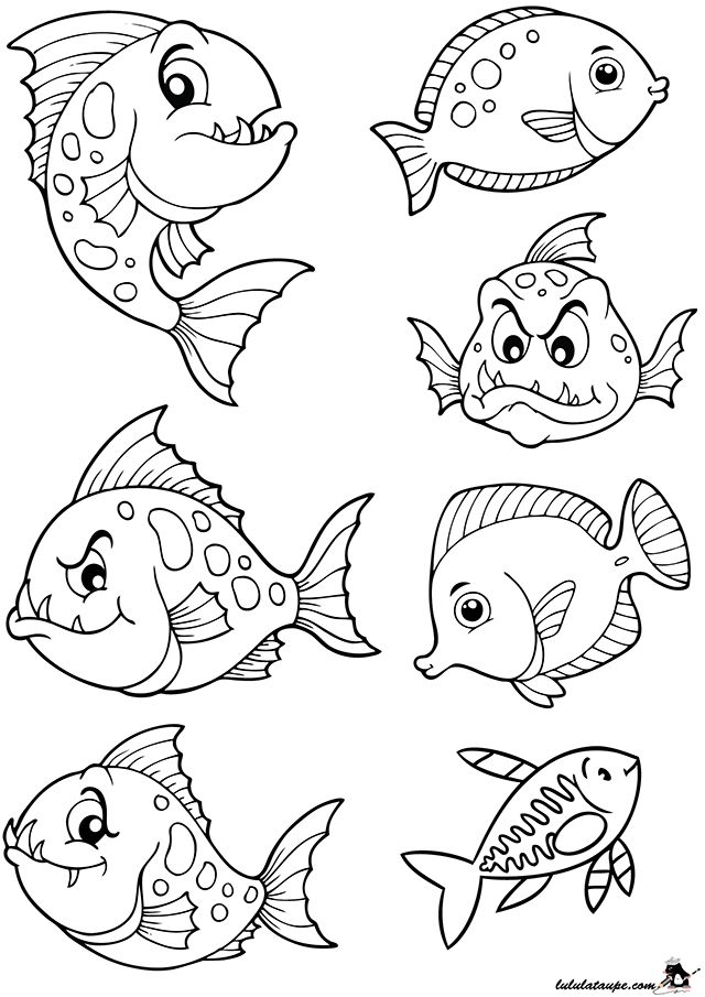 Poissons D&amp;#039;Avril Amusants À Colorier Et À Découper  Coloriage Poisson intérieur Modele Poisson D Avril 