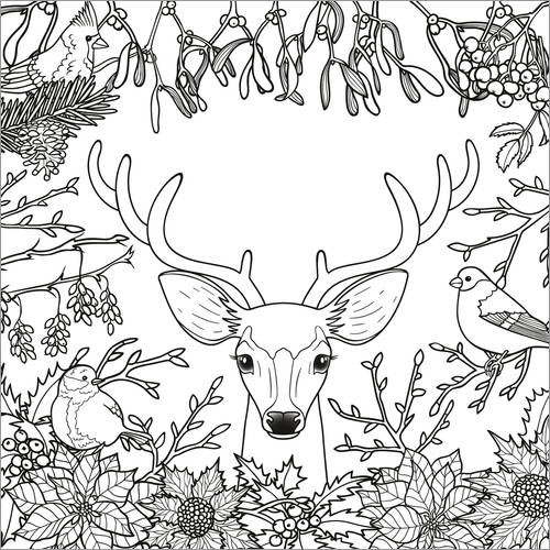 Posters Et Tableaux De Cerf Dans La Forêt  Posterlounge.fr serapportantà Coloriage De Foret A Imprimer 