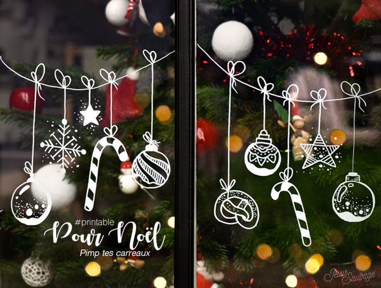 Pour Noël, Pimp' Tes Fenêtres ! #Printable – Jesus-Sauvage encequiconcerne Decoration De Noel A Imprimer