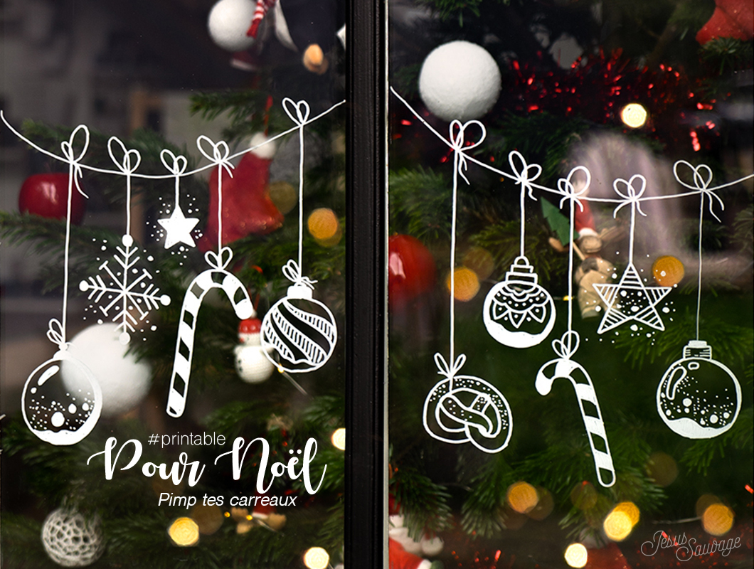Pour Noël, Pimp' Tes Fenêtres ! #Printable - Jesus-Sauvage encequiconcerne Decoration De Noel A Imprimer