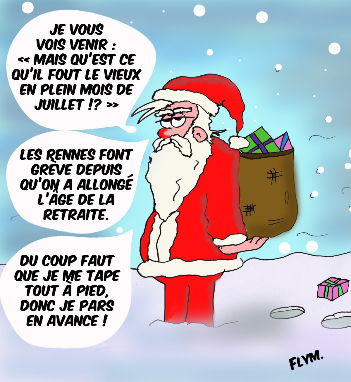 Pourquoi Le Père Noël S'Habille En Rouge ? - Flym, Dessin D'Humour intérieur Pere Noel Dessins