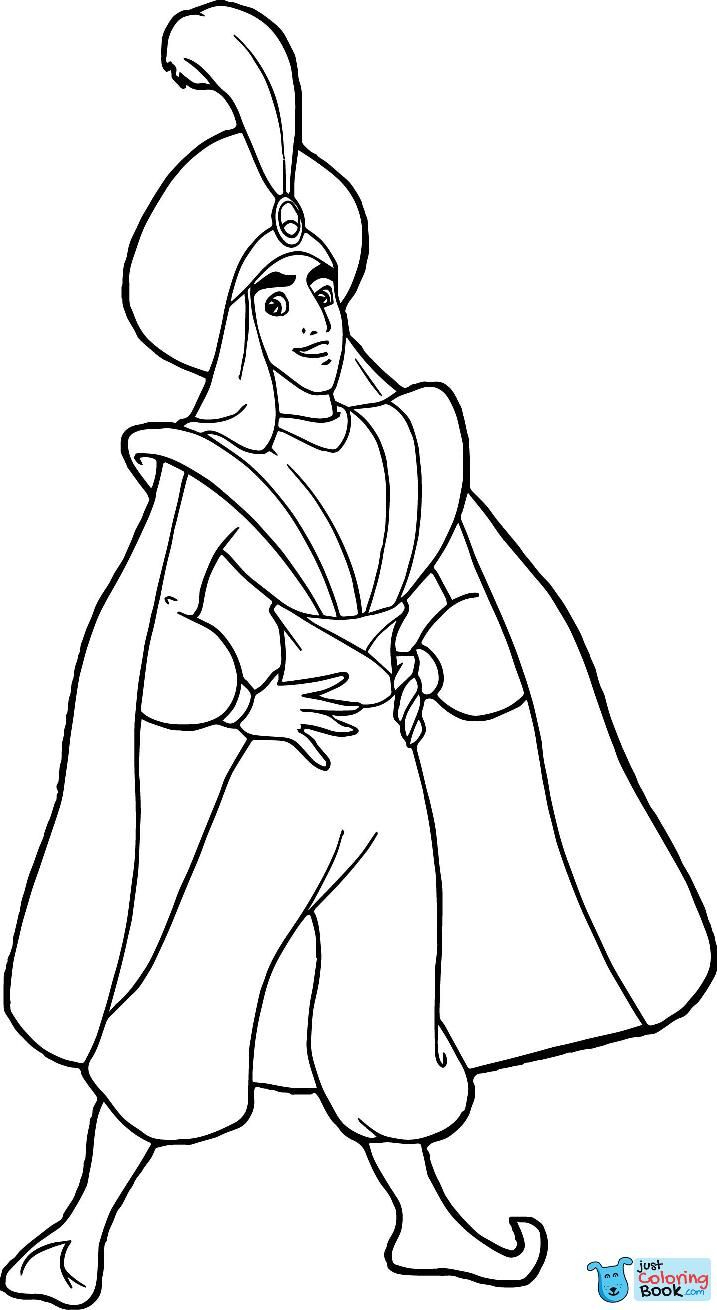 Prince Ali Coloring Pages Printable For Free  Aladdin Coloring Pages tout Coloriage Prince 