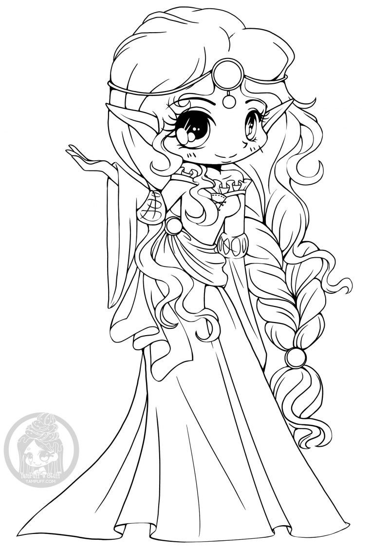 Princesse Elf Écossaise – Retour En Enfance – Coloriages Difficiles serapportantà Coloriage Princesse Chinoise