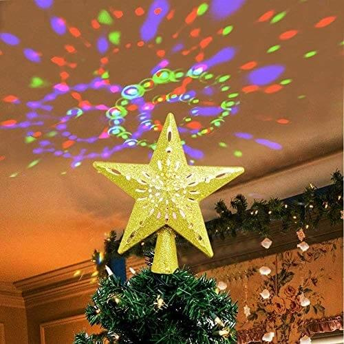 Projections Multicolores – Étoile À Led Pour Sapin De Noël – Ma Déco De à Etoile Sapin Noel