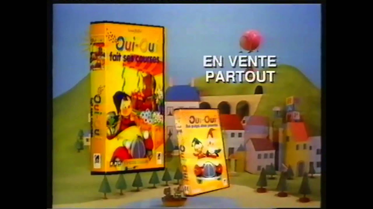 Publicité Oui Oui Cassettes Vhs 1996 - intérieur Oui Oui Vidéo 